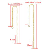 10PCS Stainless Steel Threader Chain Earrings Findings DIY Drop Earrings