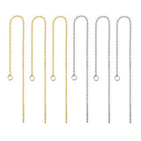 10PCS Stainless Steel Threader Chain Earrings Findings DIY Drop Earrings