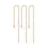10PCS Stainless Steel Threader Chain Earrings Findings DIY Drop Earrings