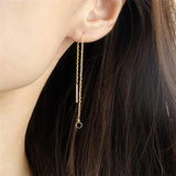 10PCS Stainless Steel Threader Chain Earrings Findings DIY Drop Earrings