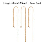 10PCS Stainless Steel Threader Chain Earrings Findings DIY Drop Earrings