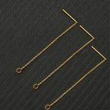 10PCS Stainless Steel Threader Chain Earrings Findings DIY Drop Earrings