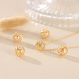 10PCS 12mm Spacer Beads Copper Skeleton Garland DIY Bridal