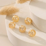 10PCS 12mm Spacer Beads Copper Skeleton Garland DIY Bridal