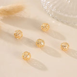 10PCS 12mm Spacer Beads Copper Skeleton Garland DIY Bridal