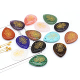 10Pcs Rose Quartz Agate Palm Drop Pendant Jewelry Making DIY Necklace Accessory