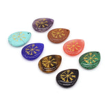 10PCS Rose Quartz Drop Chakras Pendant Jewelry DIY Necklace Reiki Stone Charm