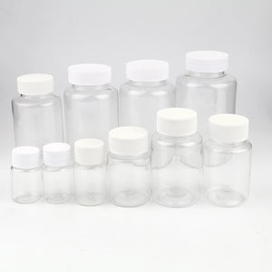 10Pcs 15-300ml Clear PET Bottles for Crafts - Empty Spice Jars