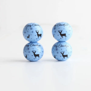10PCs 20mm Christmas Tree Elk Wooden Beads DIY Decoration Crafts
