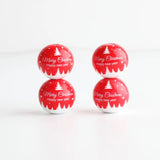 10PCs 20mm Christmas Tree Elk Wooden Beads DIY Decoration Crafts