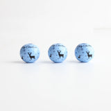 10PCs 20mm Christmas Tree Elk Wooden Beads DIY Decoration Crafts
