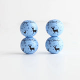 10PCs 20mm Christmas Tree Elk Wooden Beads DIY Decoration Crafts