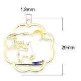 10 Chinese Animal Pendants Charms Multicolor Rabbit Enamel Necklace Bracelet DIY