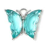 10PCs Colorful Crystal Butterfly Charms for Jewelry Making DIY Findings