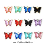 10PCs Colorful Crystal Butterfly Charms for Jewelry Making DIY Findings