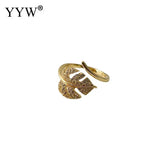 18mm Brass Cuff Finger Ring Open Joint Rings Sets for Women Jewelry