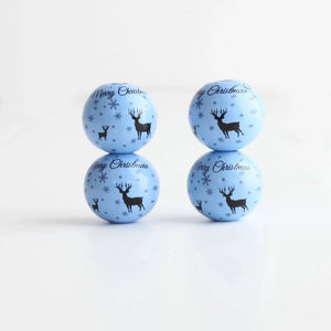 10PCs Christmas Tree Elk 20mm Round Wooden Beads DIY Decoration Crafts
