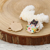 10PCs Zinc Alloy Charms Pendant Cup Cat Enamel DIY For Jewelry Making