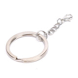 10PCs Stainless Alloy Circle Key Chains 25mm DIY Keyrings Keychain Accessories