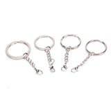 10PCs Stainless Alloy Circle Key Chains 25mm DIY Keyrings Keychain Accessories