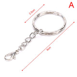 10PCs Stainless Alloy Circle Key Chains 25mm DIY Keyrings Keychain Accessories