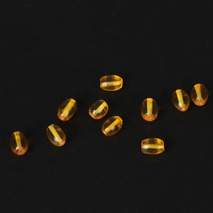10PCS Amber Yellow Egg Gemstone Loose Beads for DIY Jewelry Making