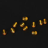 10PCS Amber Yellow Egg Gemstone Loose Beads for DIY Jewelry Making