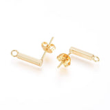 10Pairs Brass Stud Earring Finding 18K Plated Jewelry Making Accessories