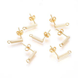 10Pairs Brass Stud Earring Finding 18K Plated Jewelry Making Accessories