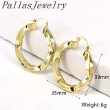 10Pairs Copper Big Circle Hoop Earrings for Women Plated Hoops Girls