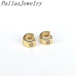 10Pairs Plated Hoop Earrings Dainty CZ Pave Heart Cross Zircon Jewelry
