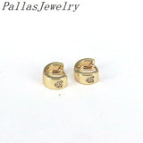 10Pairs Plated Hoop Earrings Dainty CZ Pave Heart Cross Zircon Jewelry