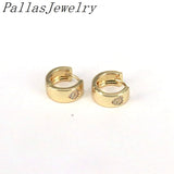 10Pairs Plated Hoop Earrings Dainty CZ Pave Heart Cross Zircon Jewelry