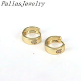 10Pairs Plated Hoop Earrings Dainty CZ Pave Heart Cross Zircon Jewelry