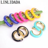 10 Pairs Neon Enamel C Shaped Earcuffs for Women