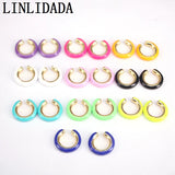 10 Pairs Neon Enamel C Shaped Earcuffs for Women