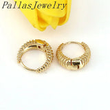 Brass Round Hoop Earrings for Women