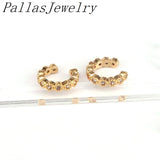 10Pairs CZ Zirconia Earcuffs Clip On Earrings Circle Ear Cuff