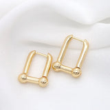 10Pairs Copper Pin Hoop Earrings Classic Women Jewelry Gift