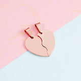 10Pairs Stainless Steel Heart Charms for DIY Necklace