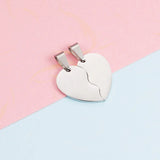 10Pairs Stainless Steel Heart Charms for DIY Necklace