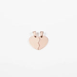 10 Pairs Stainless Steel Broken Heart Pendants for DIY Necklace Making