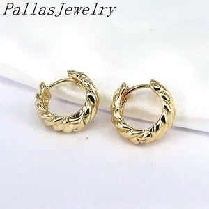 Minimalist Zircon Punk Earrings Geometric Metal Statement for Women