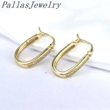 Minimalist Zircon Punk Earrings Geometric Metal Statement for Women