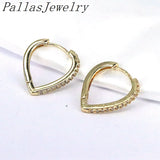 Minimalist Zircon Punk Earrings Geometric Metal Statement for Women