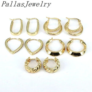 Minimalist Zircon Punk Earrings Geometric Metal Statement for Women