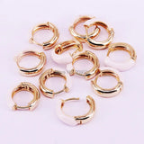 10Pairs Enameled Mini Round Hoop Earrings for Women Girl