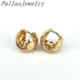 Retro Metal Ball Huggie Earrings Geometric Plated for Women