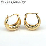 Retro Metal Ball Huggie Earrings Geometric Plated for Women