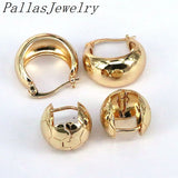Retro Metal Ball Huggie Earrings Geometric Plated for Women